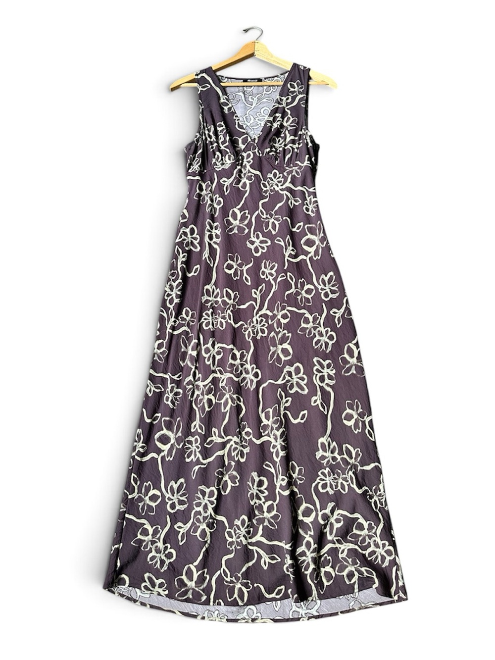 Madewell Purple Floral V‑Neck Midi Dress